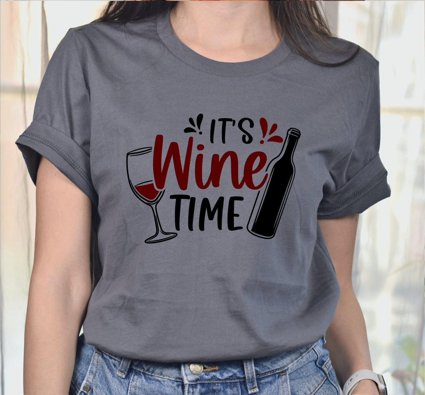 Its Wine Time Women's Graphic T-Shirt