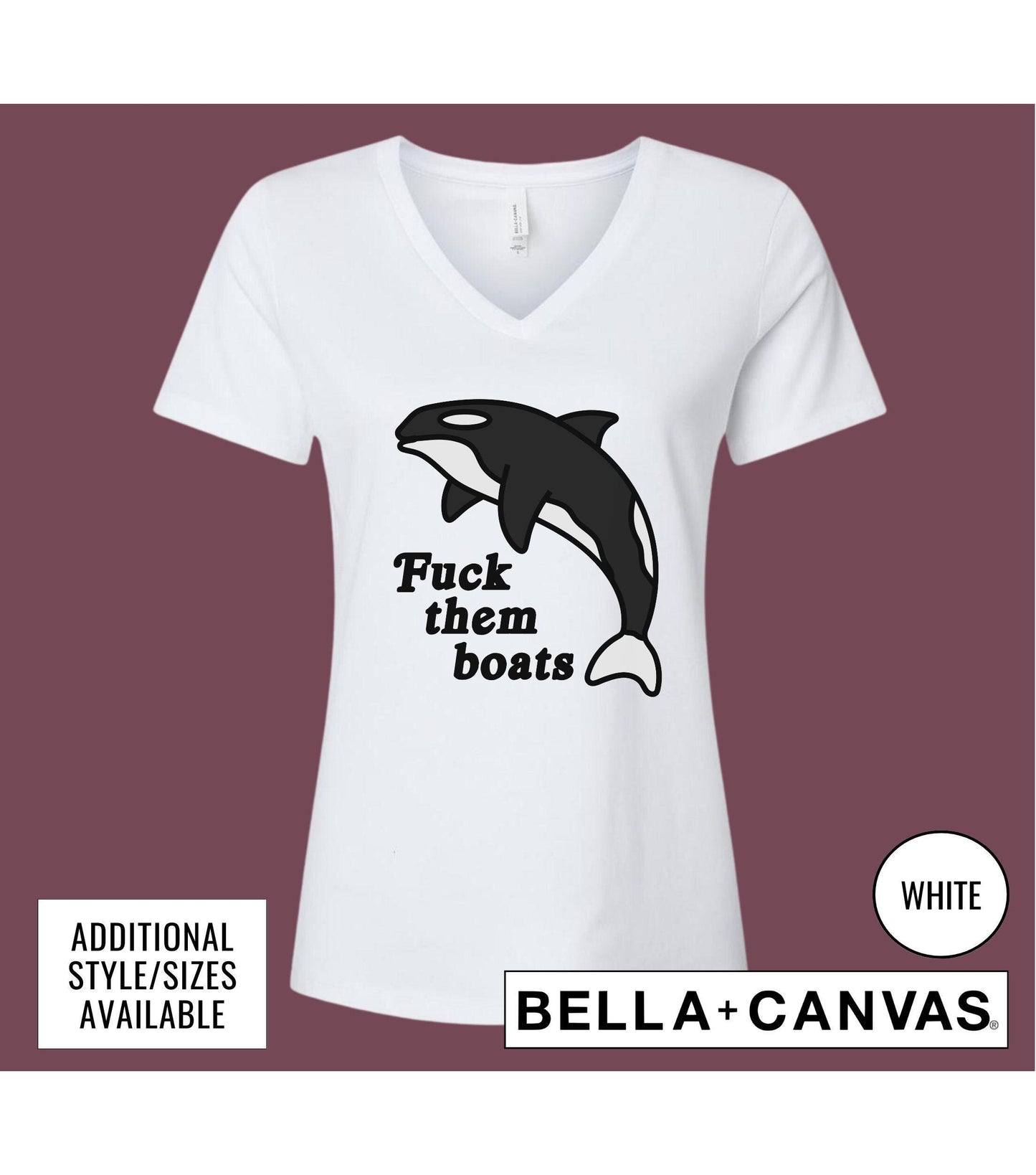 Fuck Them Boats Orca Weird Present Graphic T-Shirt