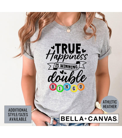 True Happiness Is Winning Double Bingo Graphic T-Shirt