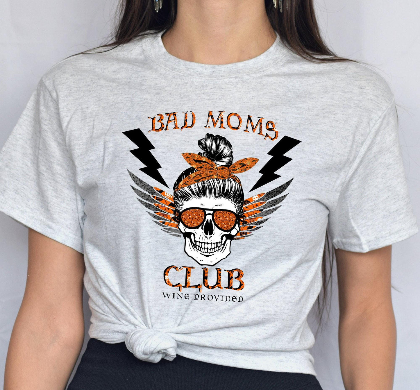 Bad Mom Club Wine Provided Graphic T-Shirt