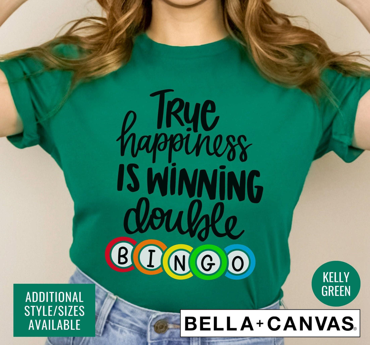 True Happiness Is Calling Double Bingo Graphic T-Shirt