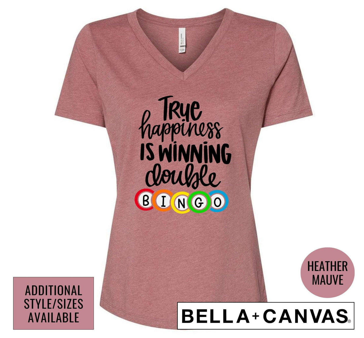 True Happiness Is Calling Double Bingo Graphic T-Shirt