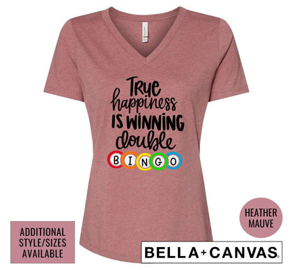 True Happiness Is Calling Double Bingo Graphic T-Shirt