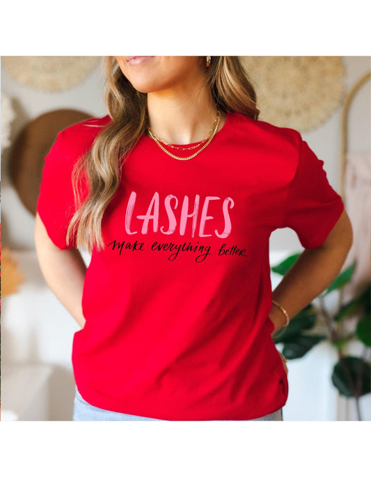 Lashes Make Everything Better Women's Graphic T-Shirt