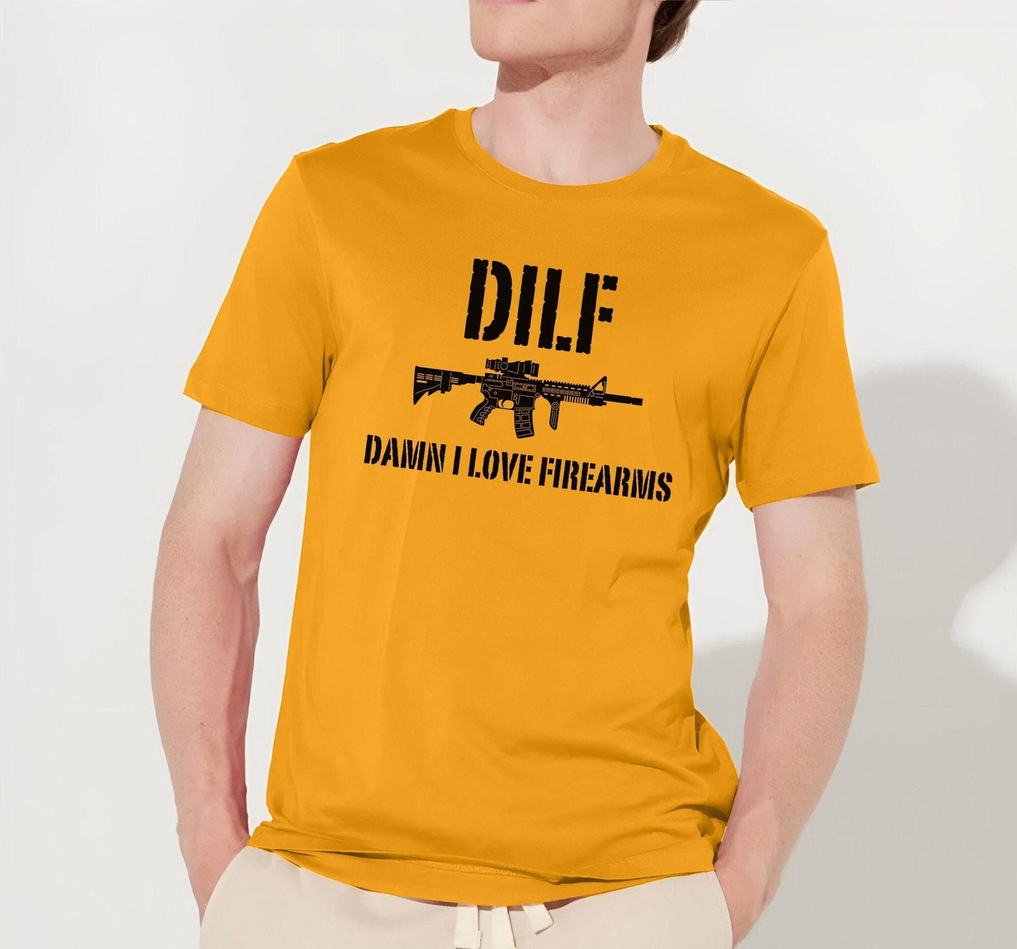 DILF Damn I Love Firearms Graphic T-Shirt