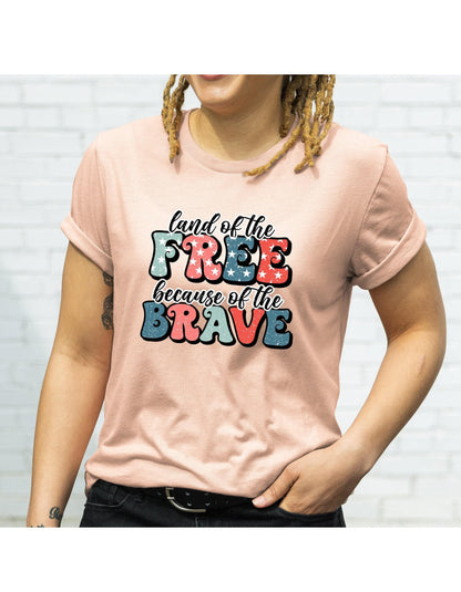 Home Of The Free Because Of The Brave Fourth Of July Graphic T-Shirt