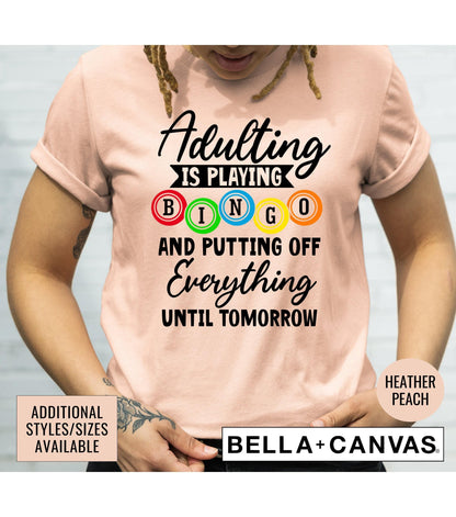 Adulting Is Playing Bingo Women's Graphic T-Shirt