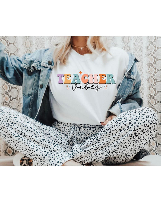 Teacher Vibes Graphic T-Shirt