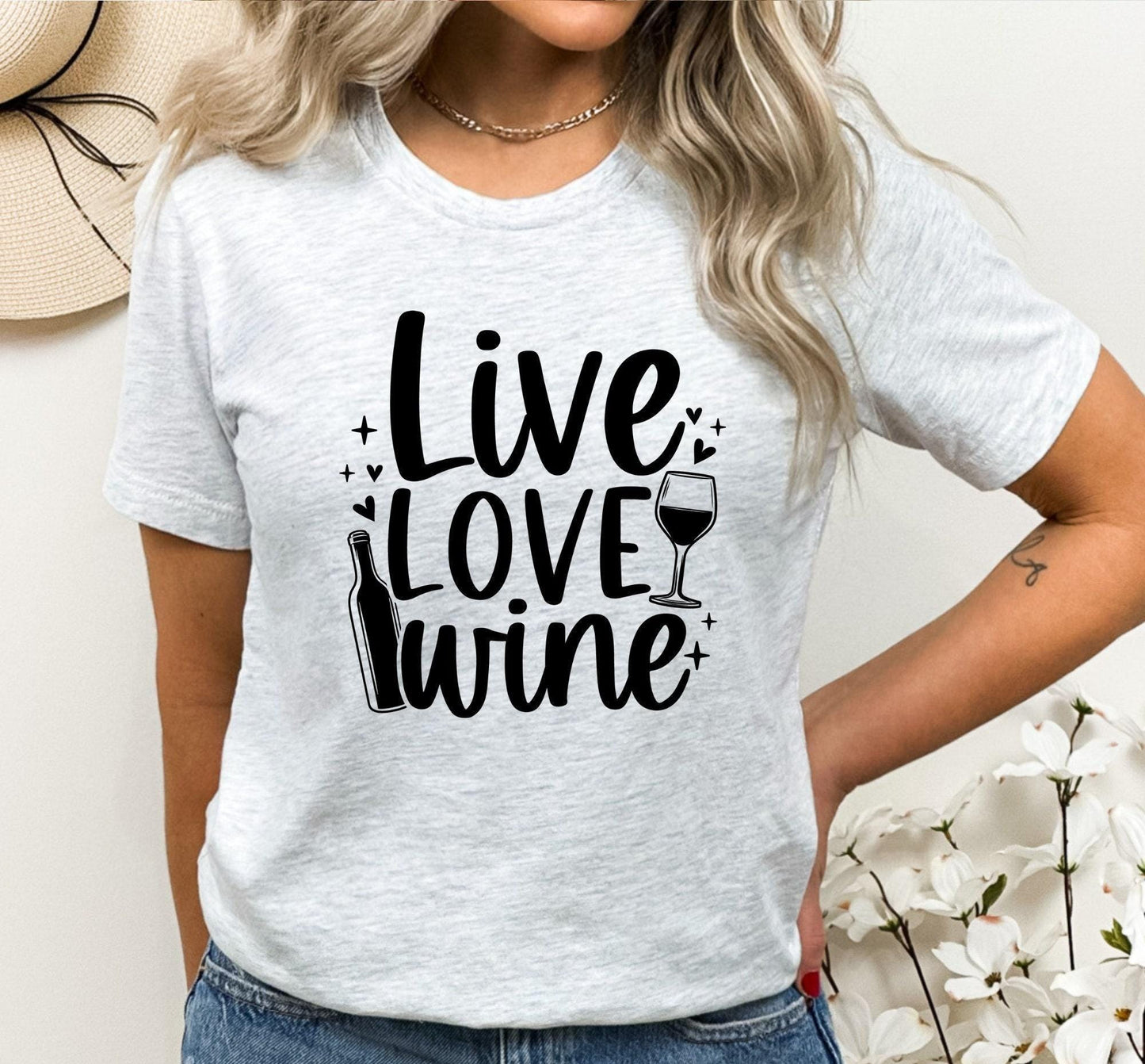Live Love Wine Women's Graphic T-Shirt