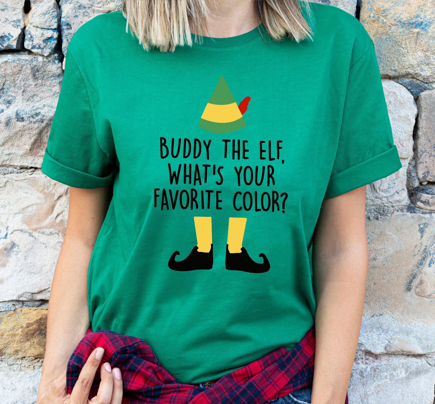 Buddy The Elf What's Your Favorite Color Graphic T-Shirt