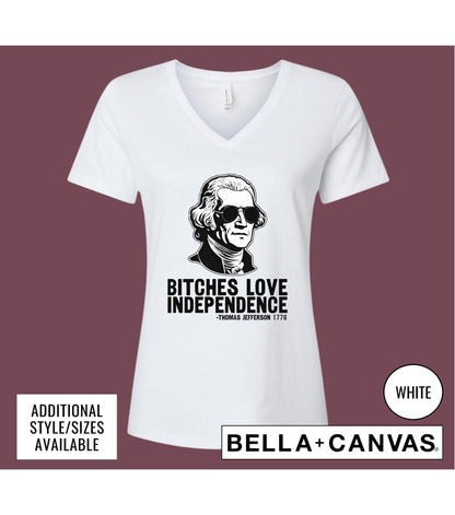 Bitches Love Independence July 4th Graphic T-Shirt