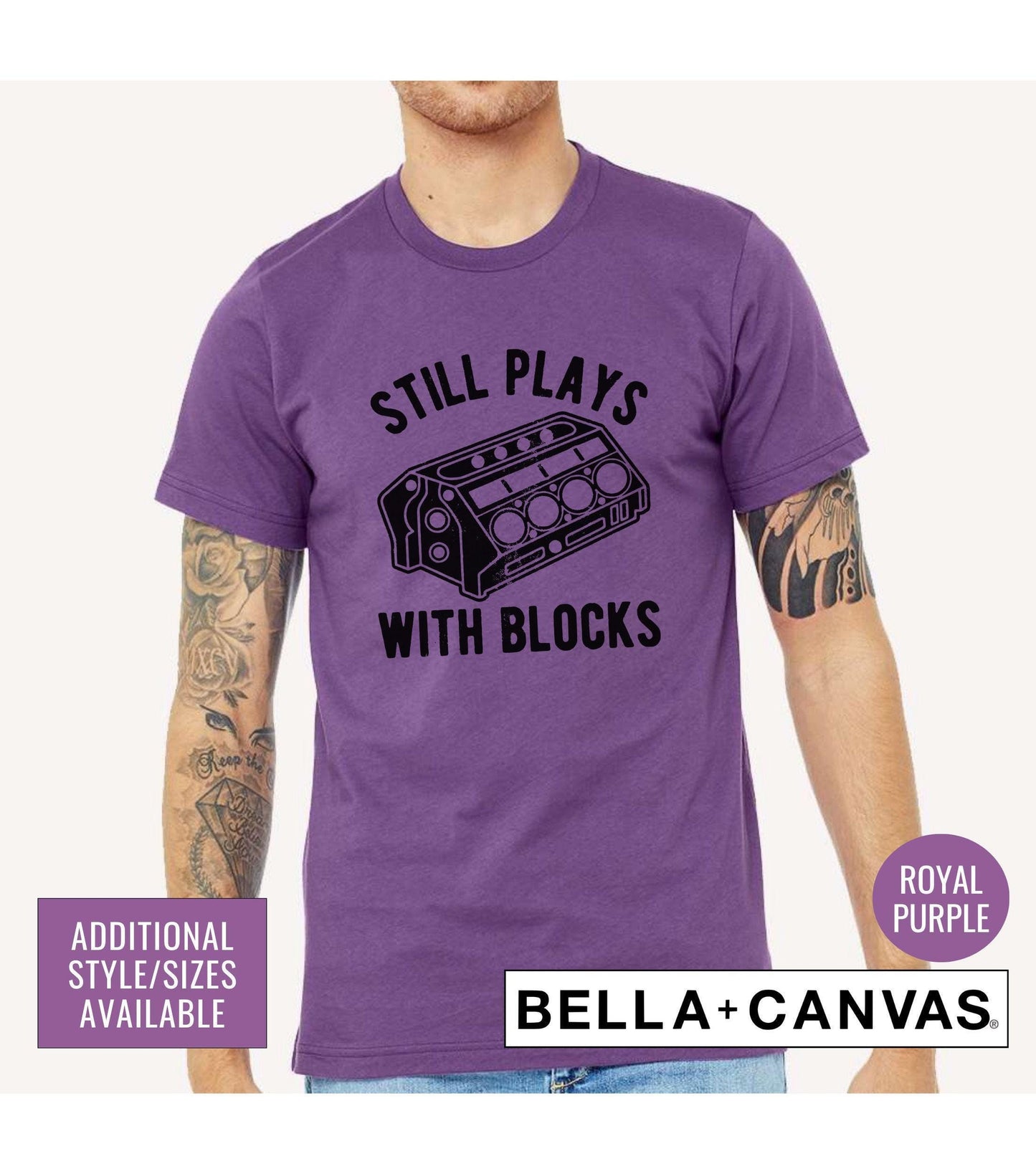 Still Plays With Blocks Engine Graphic T-Shirt