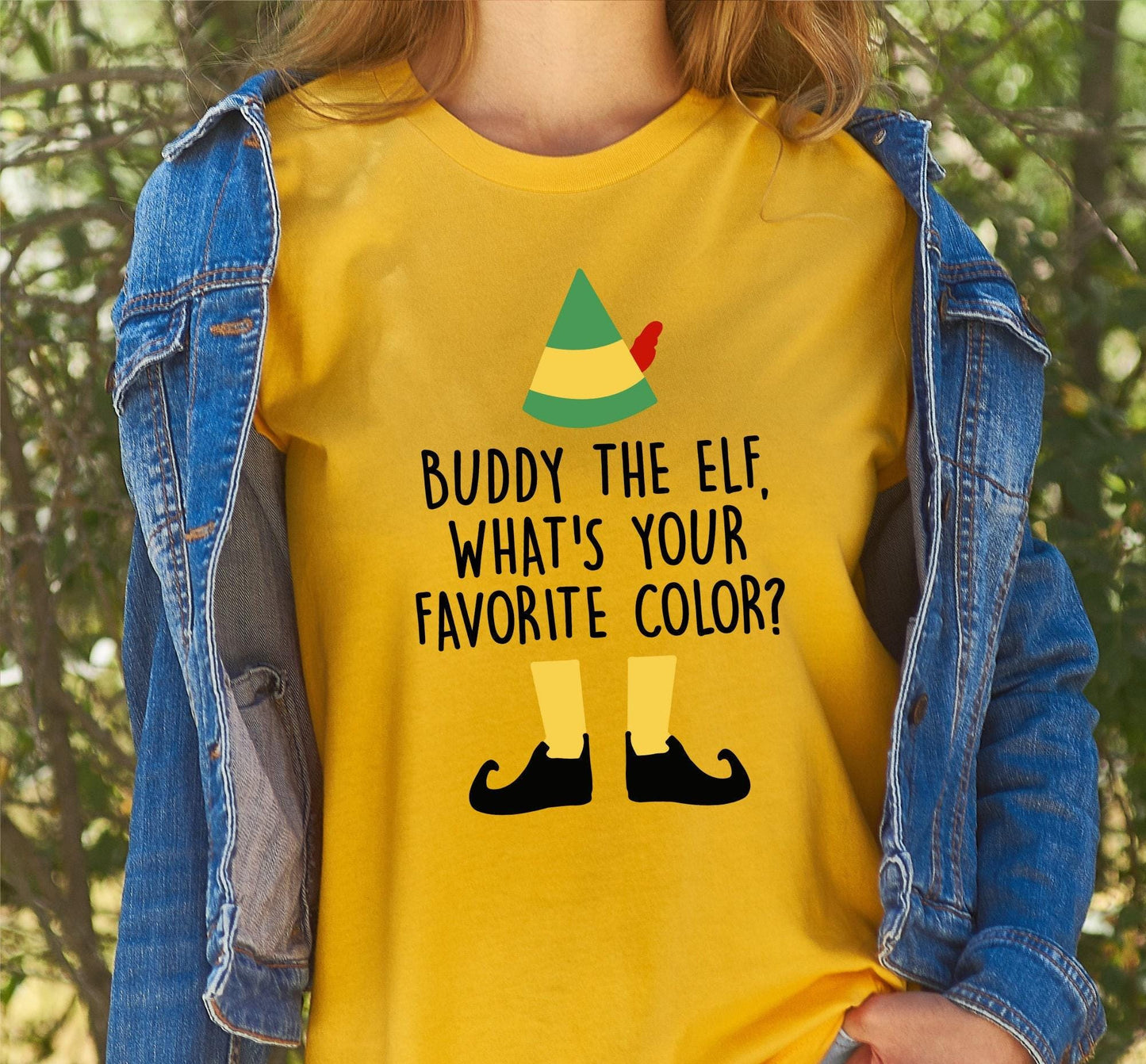 Buddy The Elf What's Your Favorite Color Graphic T-Shirt