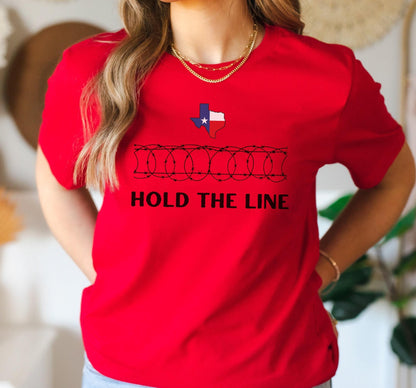 Republican Tee, Hold The Line Patriotic Graphic T-Shirt