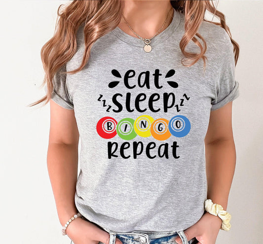 Eat Sleep Bingo Repeat Women's Graphic T-Shirt