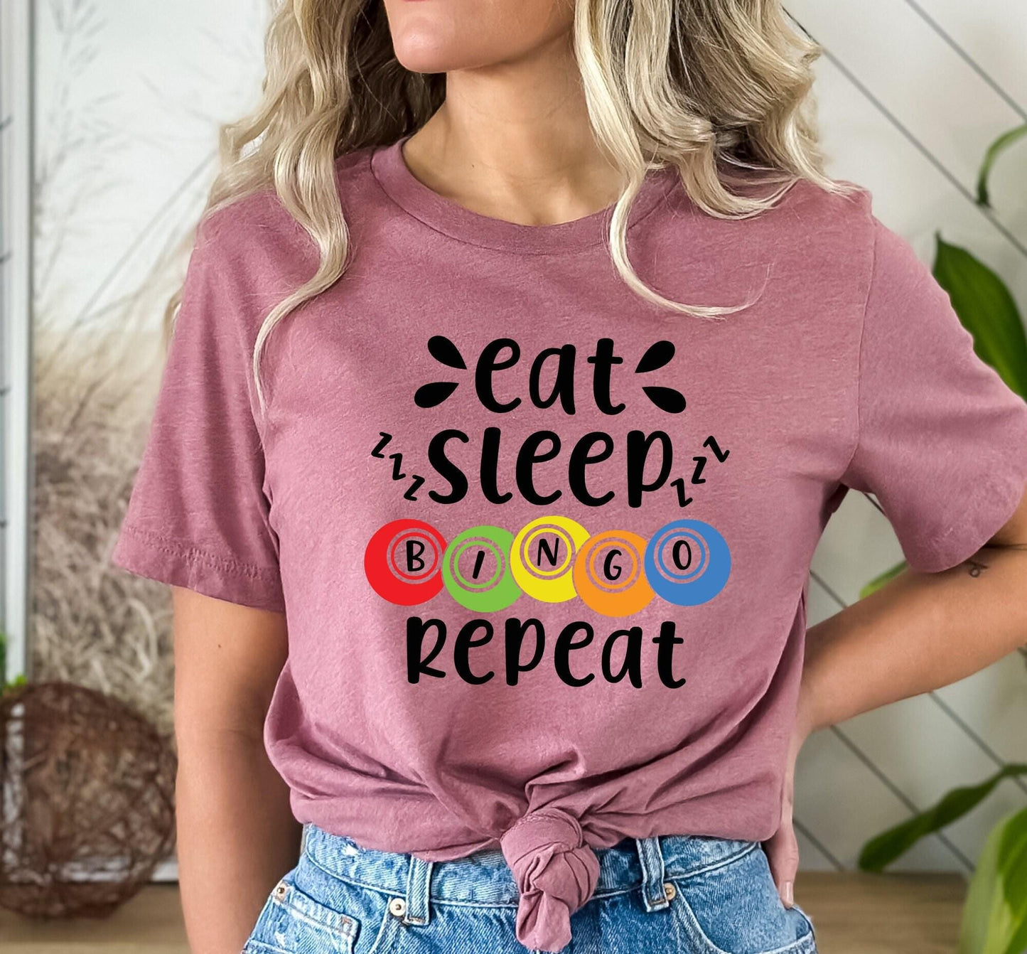 Eat Sleep Bingo Repeat Women's Graphic T-Shirt