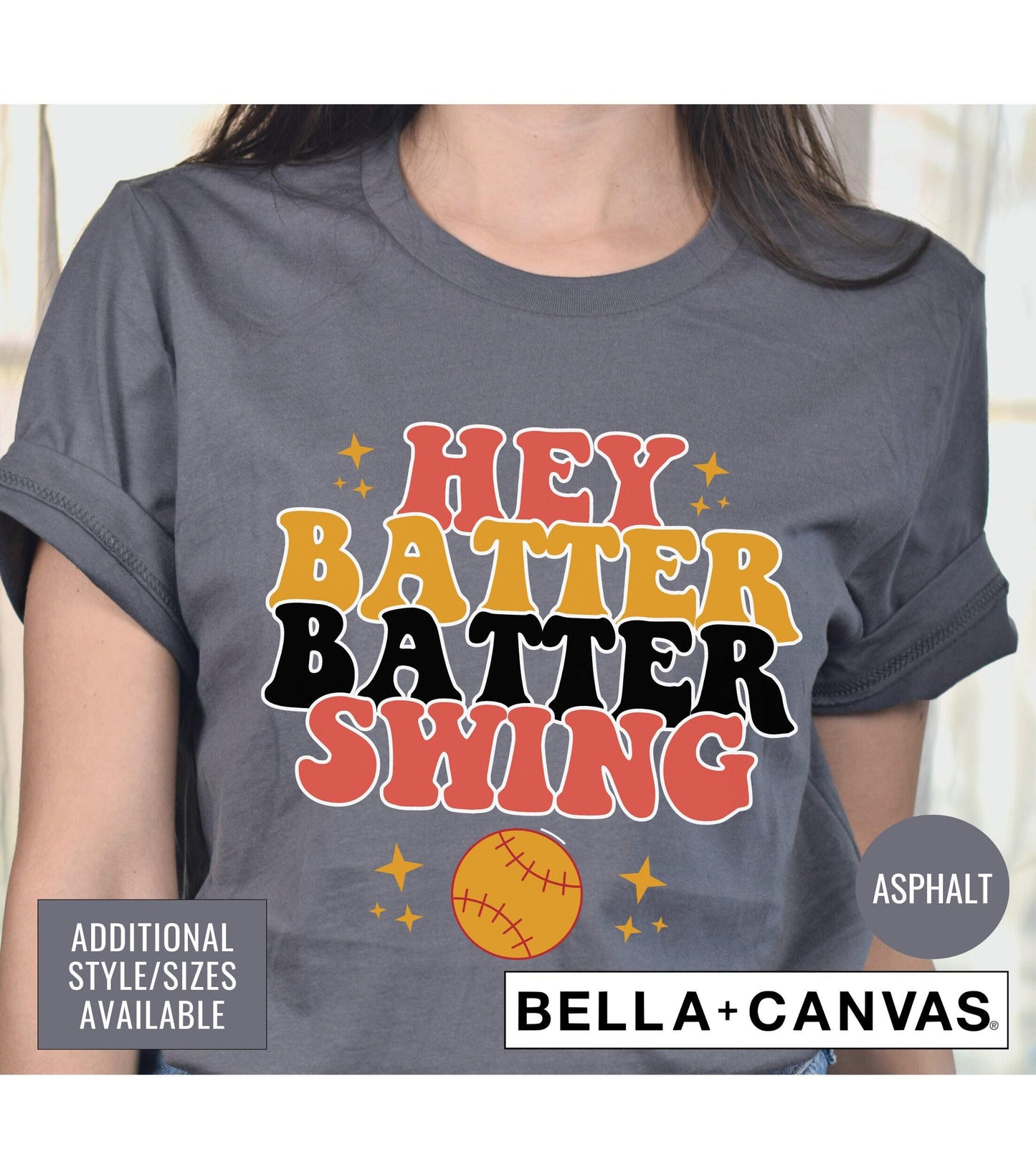 Hey Batter Batter Swing Softball Women's Graphic T-Shirt