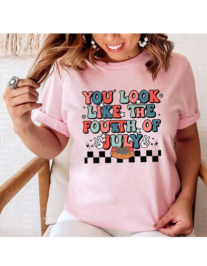 You Look Like The Fourth Of July Makes Me Want A Hot Dog Real Bad Graphic T-Shirt