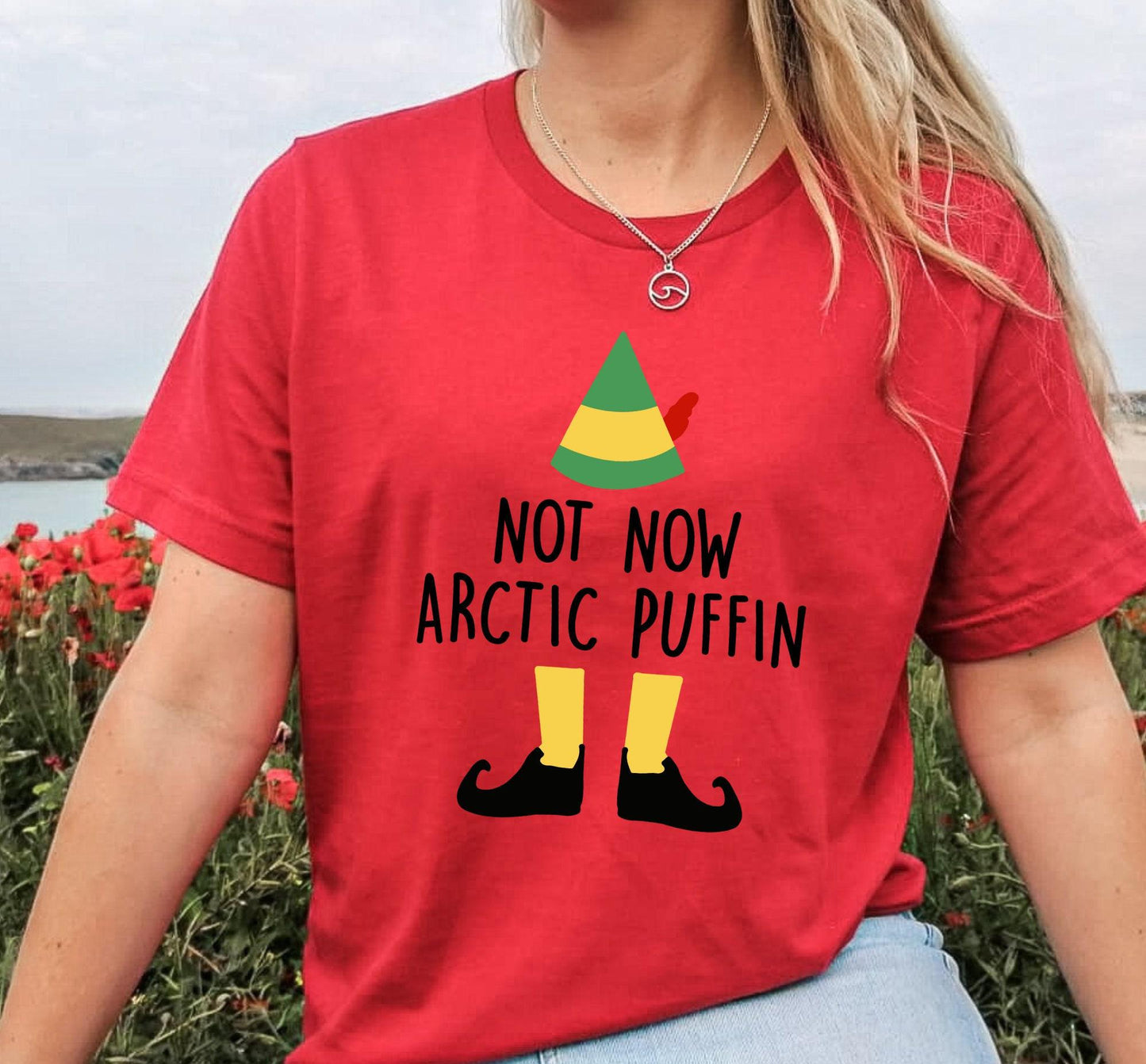 Not Now Arctic Puffin Buddy The Elf Graphic T-Shirt