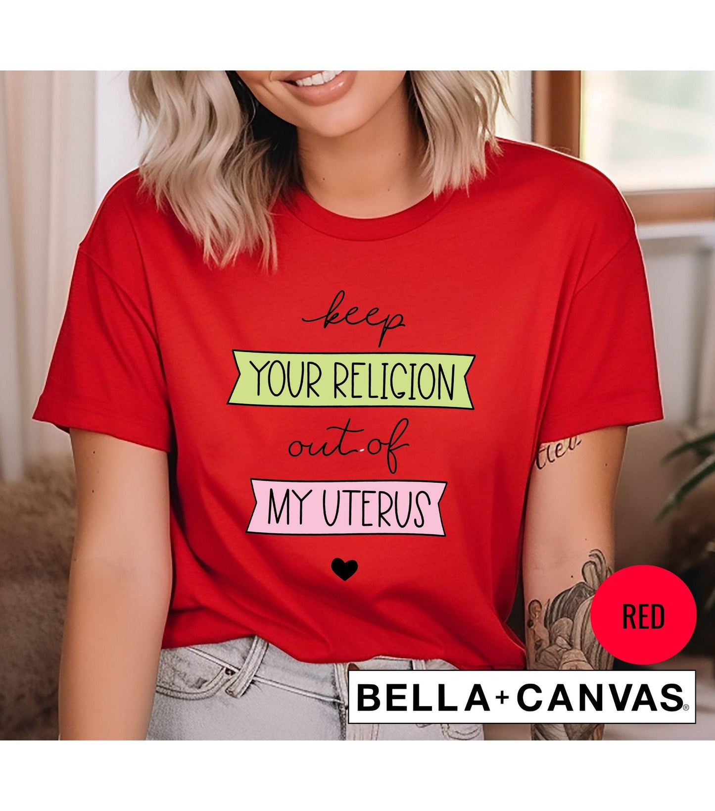 Keep Your Religion Out Of My Uterus Women's Graphic T-Shirt