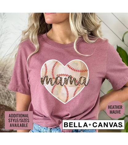 Baseball Heart Mama Women's Graphic T-Shirt