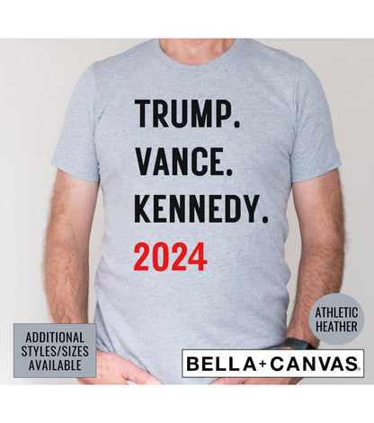 Trump Vance Kennedy 2024 Presidential Election Graphic T-Shirt