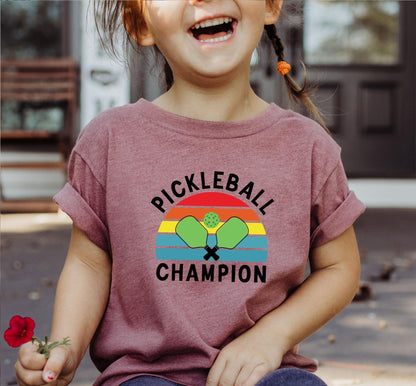 Pickle Ball Champion Retro Graphic T-Shirt