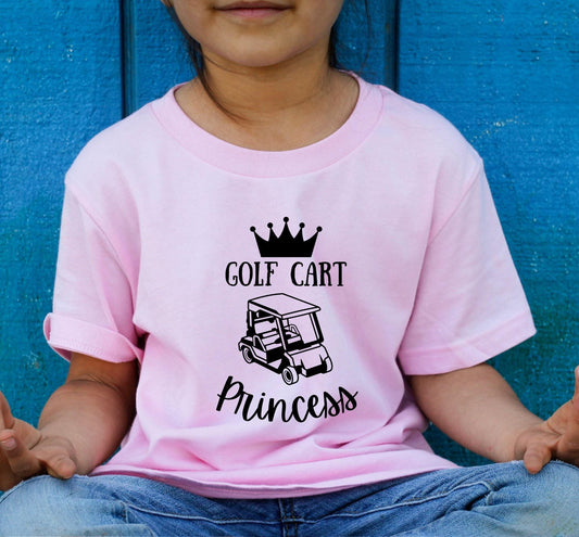 Golf Cart Princess Crown Golf Cart Graphic T-Shirt