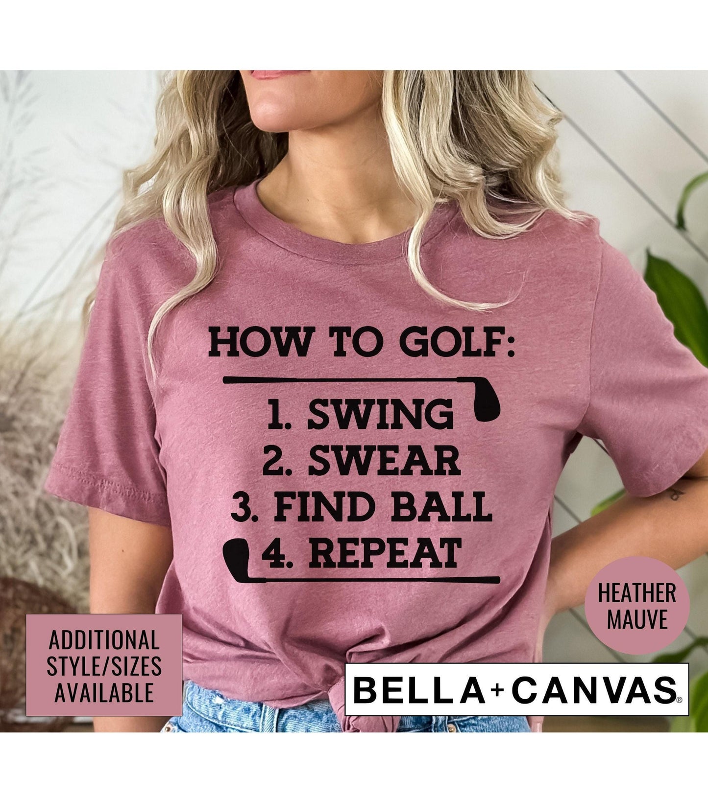 How To Golf Swing Swear Find Ball Repeat Graphic T-Shirt