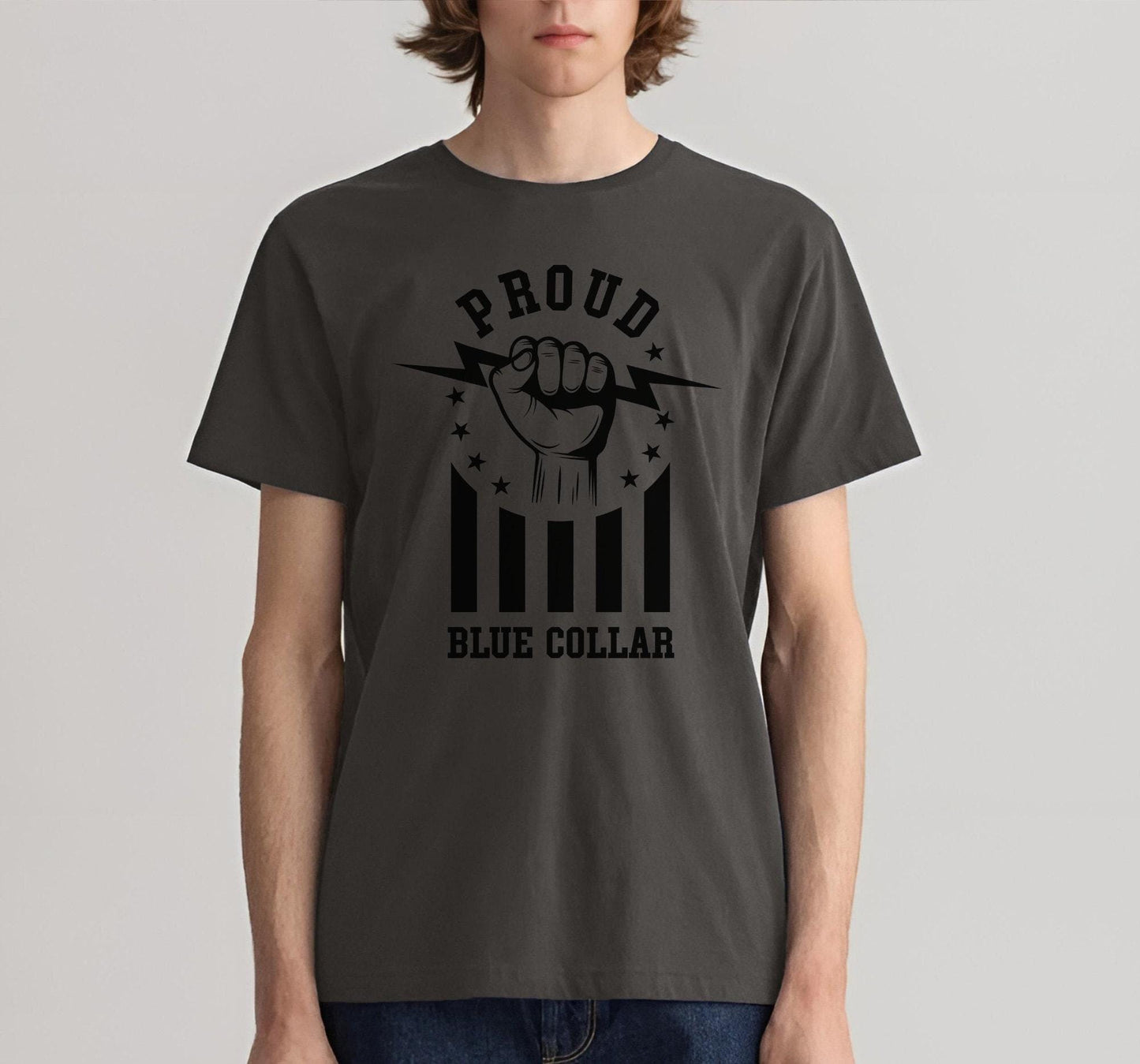 Proud Blue Collar Men's Graphic T-Shirt