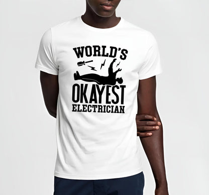 World's Okayest Electrician Men's Graphic T-Shirt