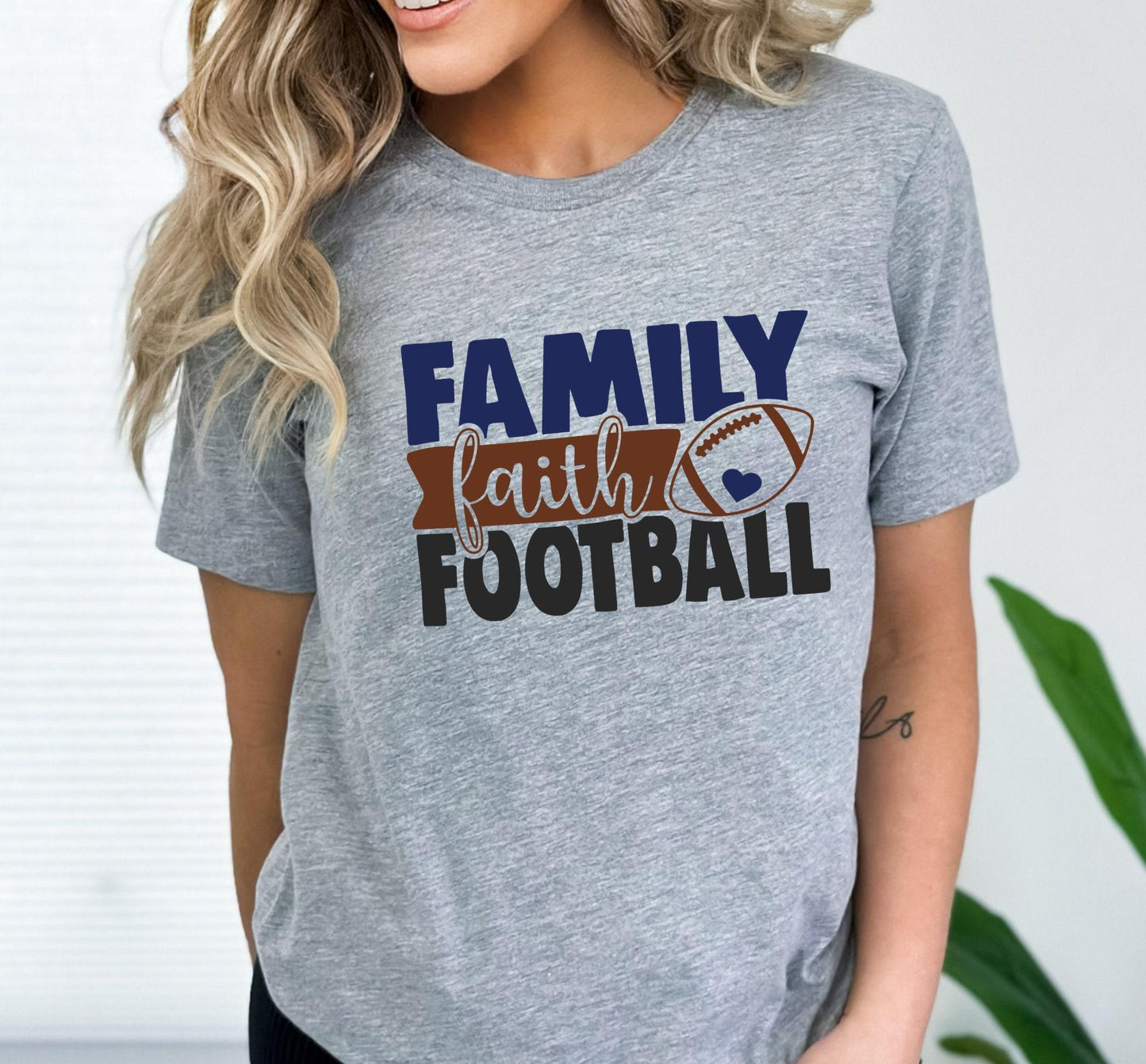 Family Faith And Football Women's Graphic T-Shirt