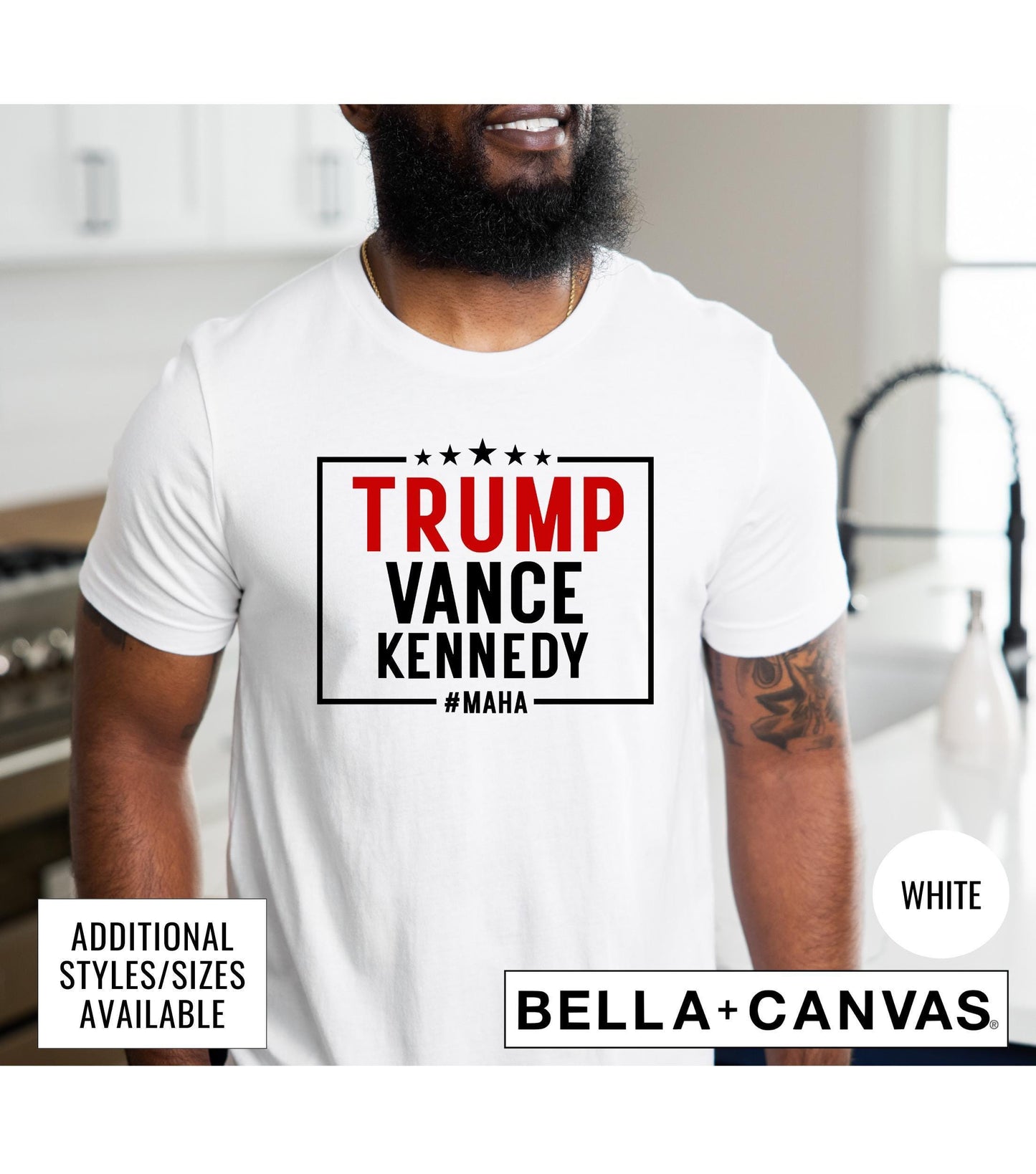 Trump Vance Kennedy MAHA 2024 Presidential Election Graphic T-Shirt