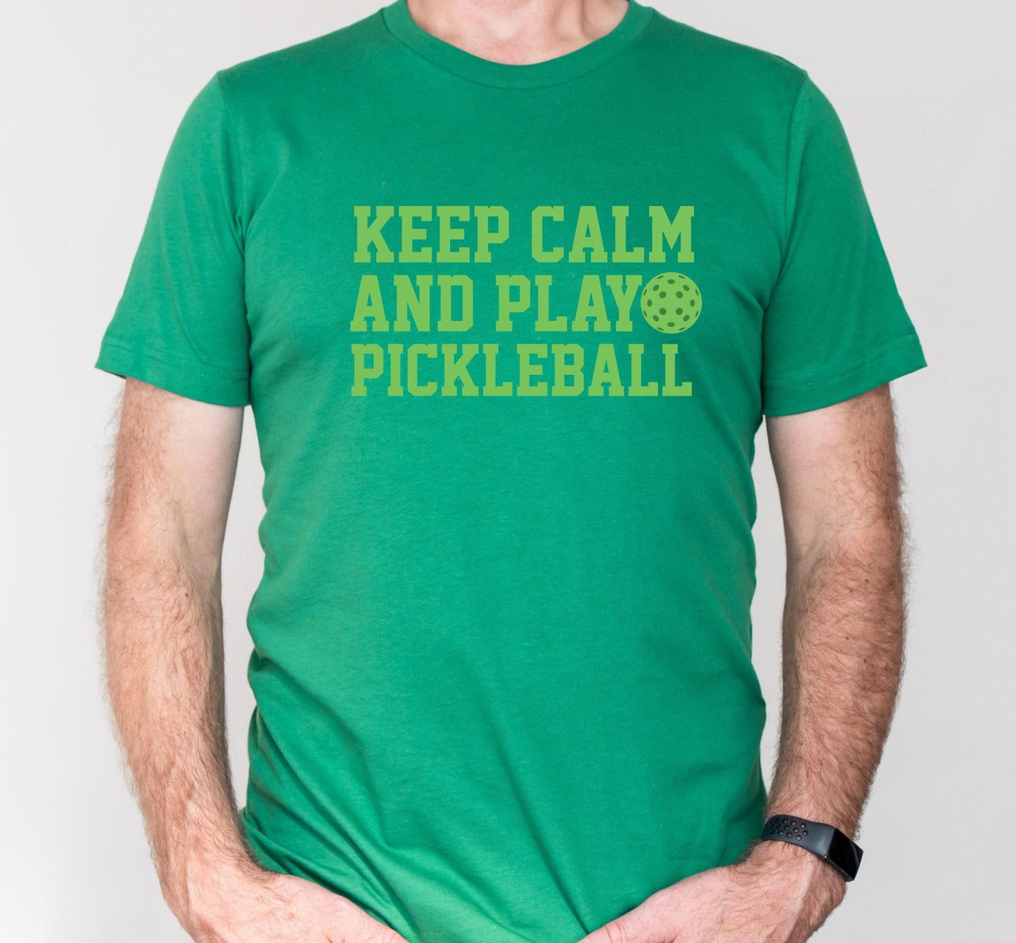 Keep Calm And Play Pickleball Graphic T-Shirt