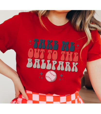 Take Me Out To The Ballpark Womens Graphic T-Shirt