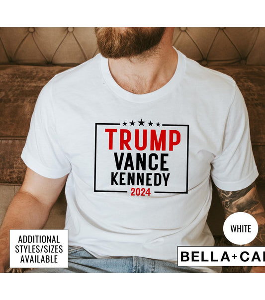 Trump Vance Kennedy 2024 Presidential Election Graphic T-Shirt