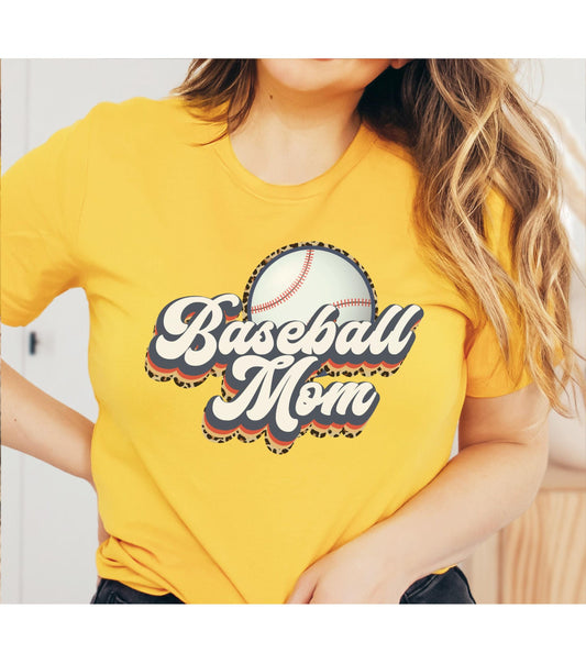 Baseball Mom Team Colors Women's Graphic T-Shirt