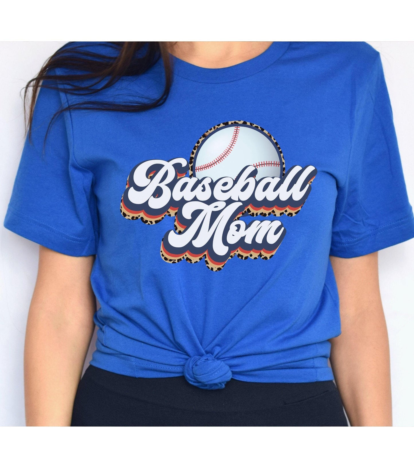 Baseball Mom Team Colors Women's Graphic T-Shirt