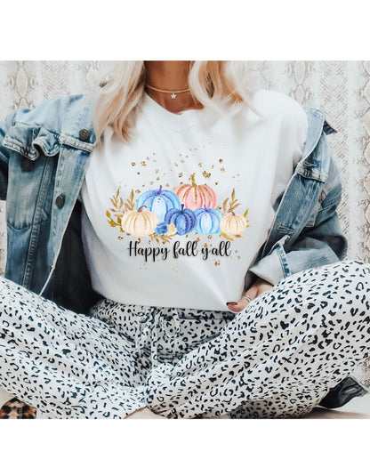 Happy Fall Y'all Graphic T-Shirt