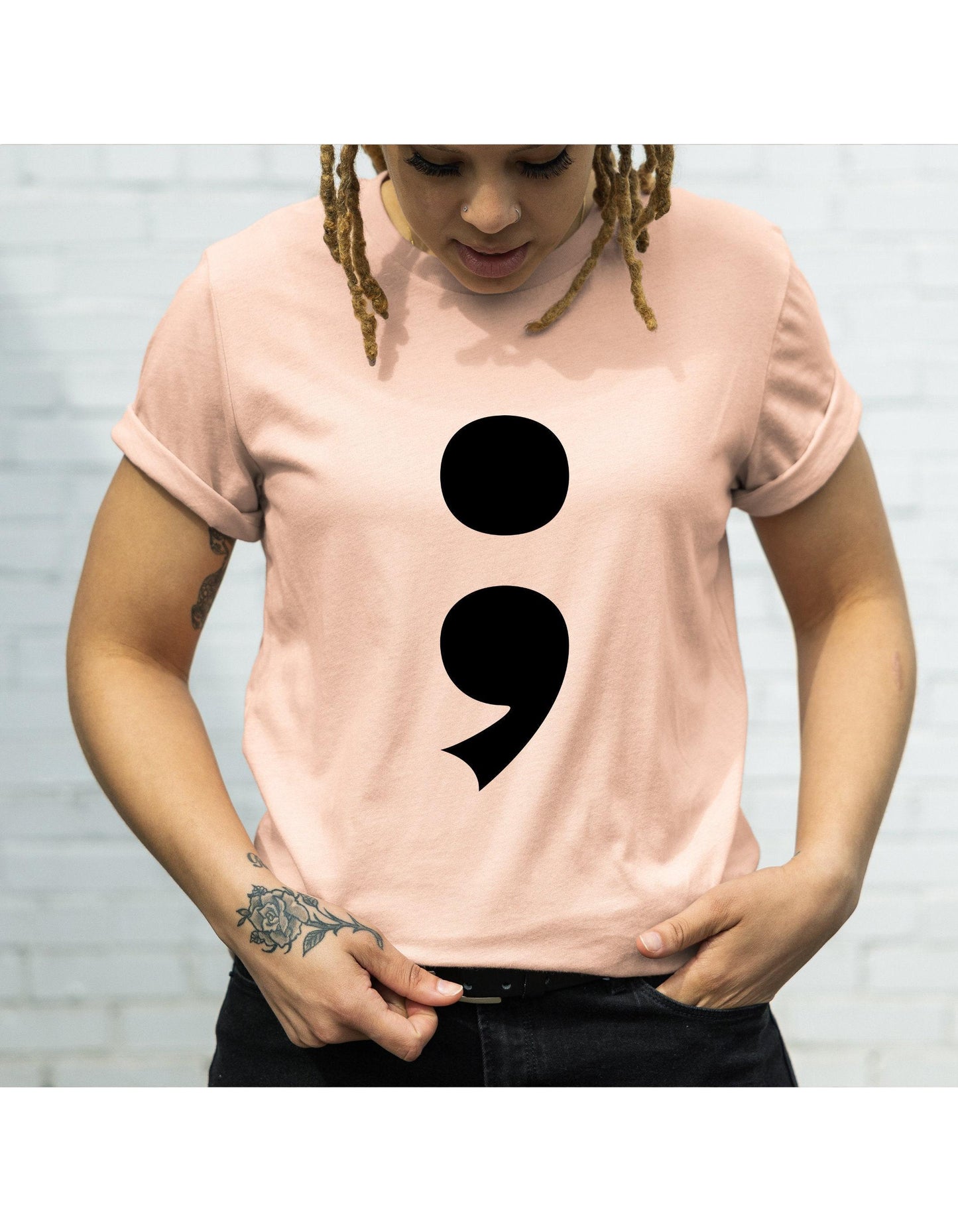 Semicolon T-Shirt Women's Graphic Tee