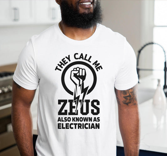 They Call Me Zeus Also Known As Electrician Men's Graphic T-Shirt