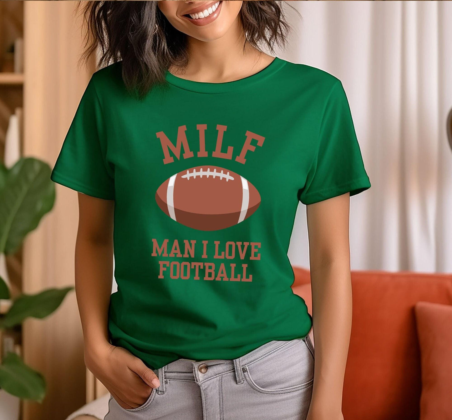 MILF Man I Love Football Graphic T-Shirt