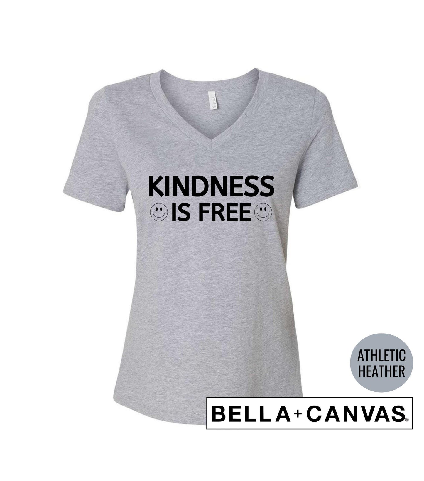 Kindness Is Free Smiley Face Graphic T-Shirt