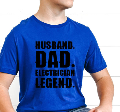 Husband Dad Electrician Legend Graphic T-Shirt