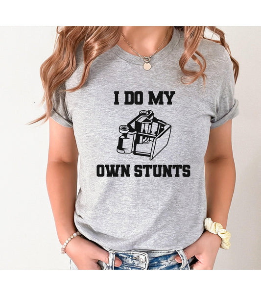 Wrecked Golf Cart I Do My Own Stunts Graphic T-Shirt