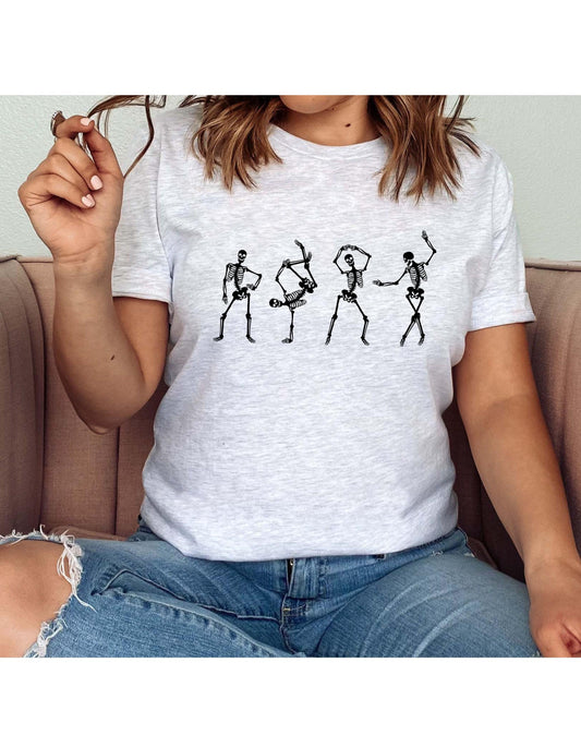 Halloween Party Dancing Skeletons Graphic T-Shirt