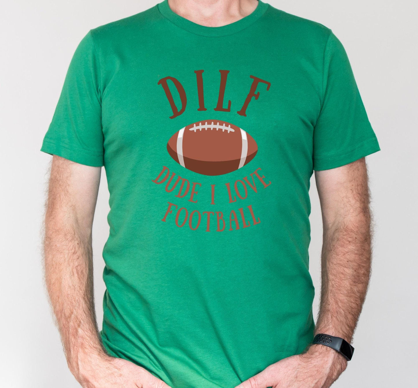 DILF Dude I Love Football Men's Graphic T-Shirt