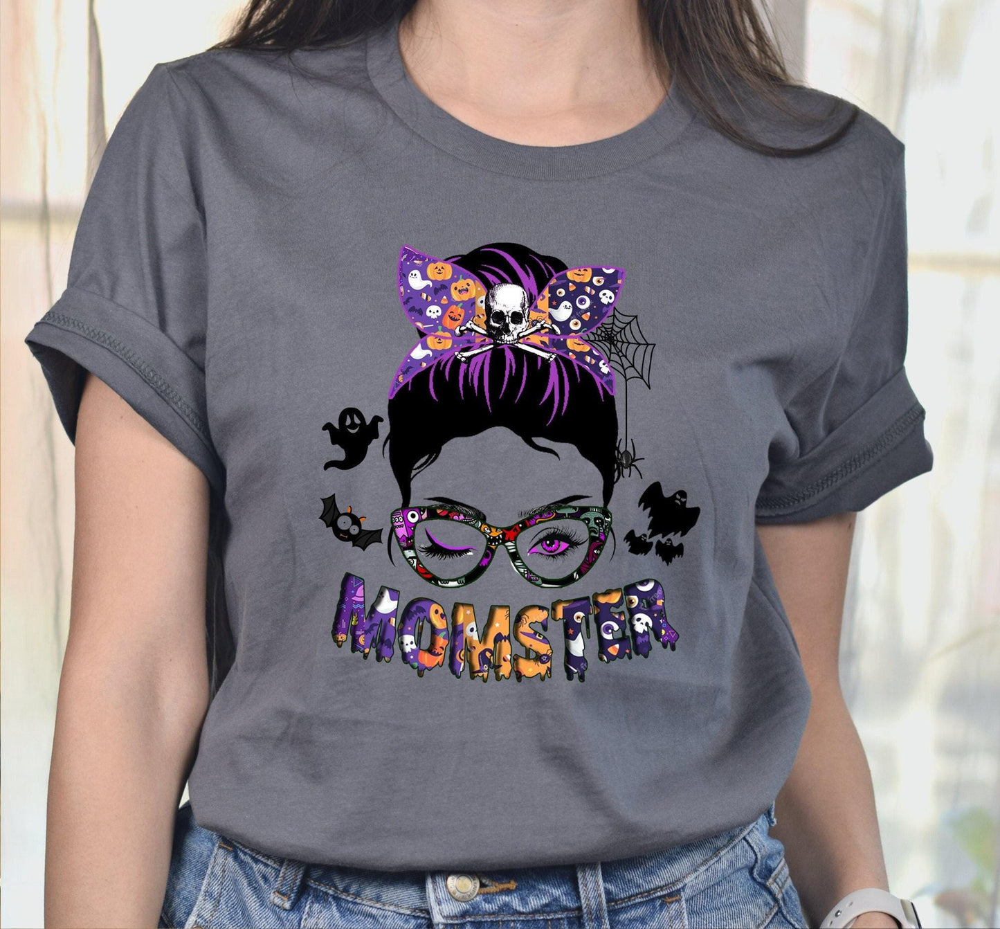 Momster Monster Messy Bun Women's Graphic T-Shirt