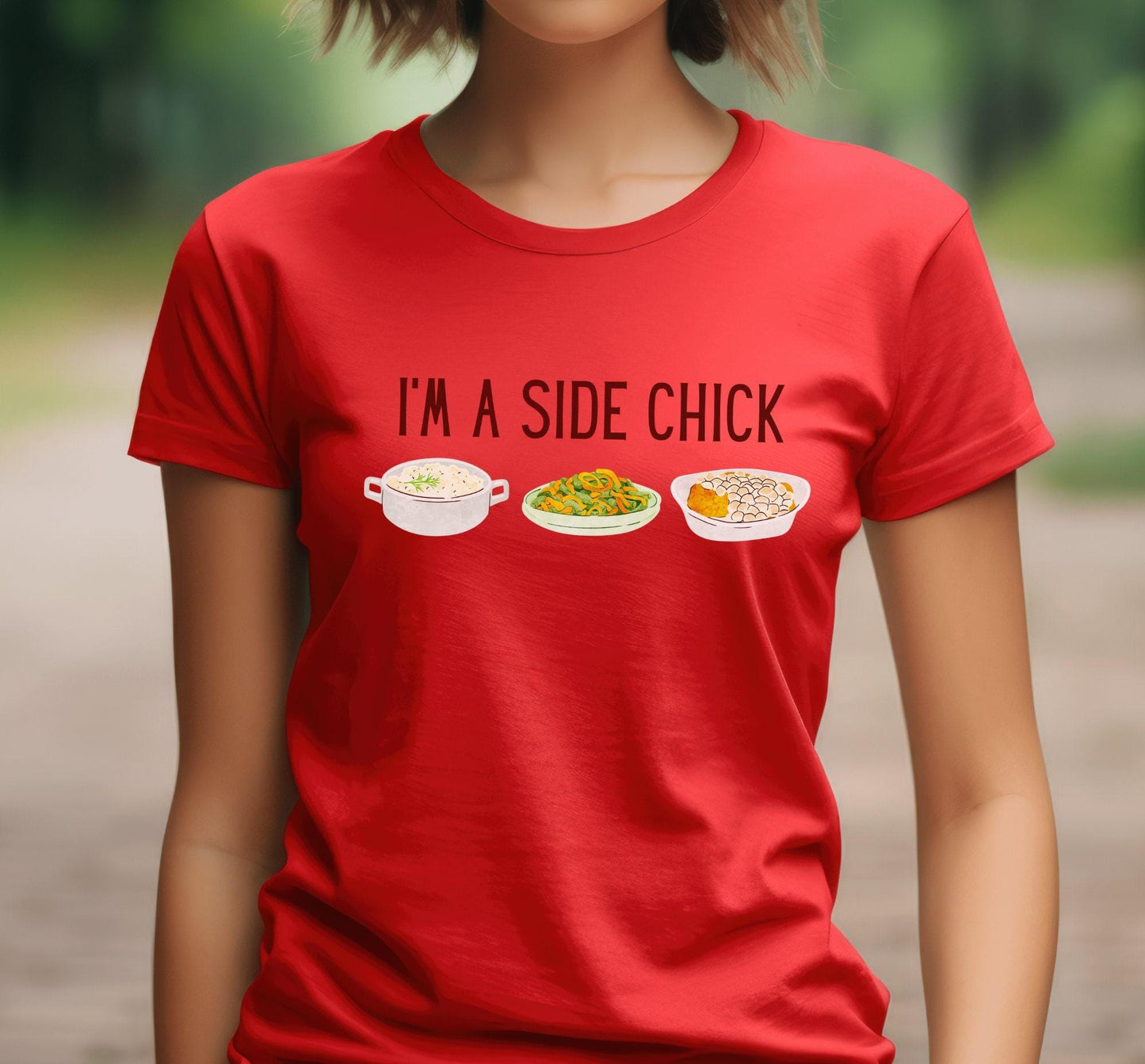 Im A Side Chick Thanksgiving Graphic T-Shirt