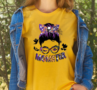 Momster Monster Messy Bun Women's Graphic T-Shirt